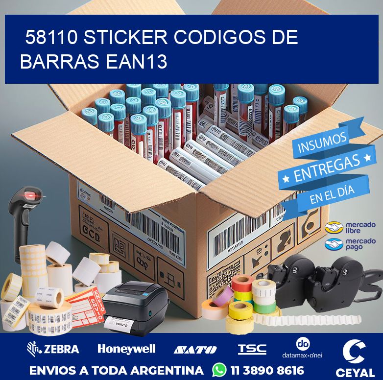 58110 STICKER CODIGOS DE BARRAS EAN13