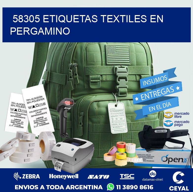 58305 ETIQUETAS TEXTILES EN PERGAMINO
