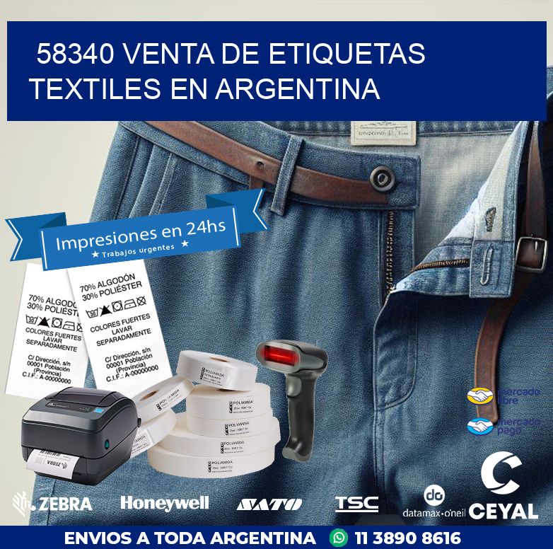 58340 VENTA DE ETIQUETAS TEXTILES EN ARGENTINA