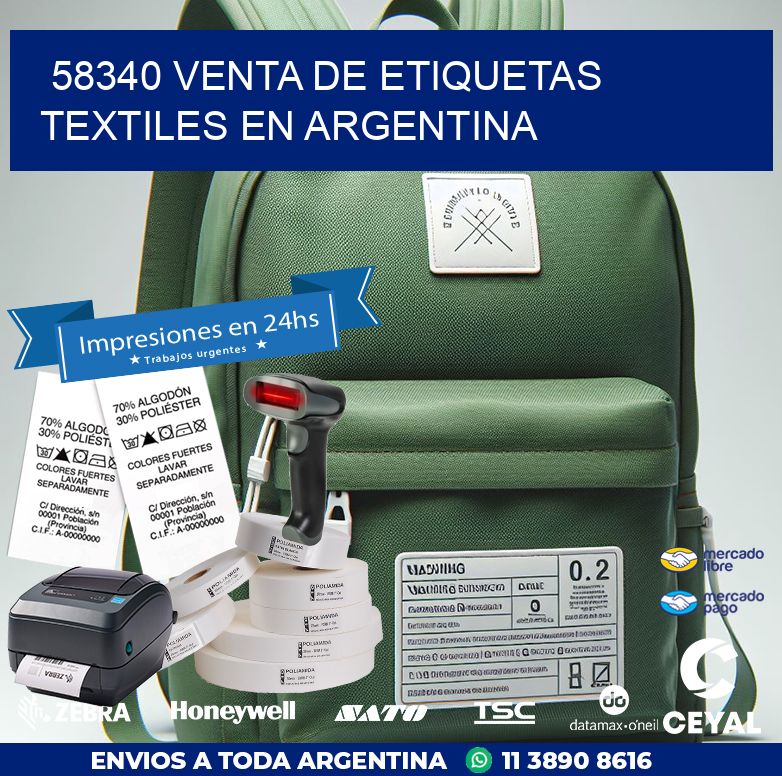 58340 VENTA DE ETIQUETAS TEXTILES EN ARGENTINA