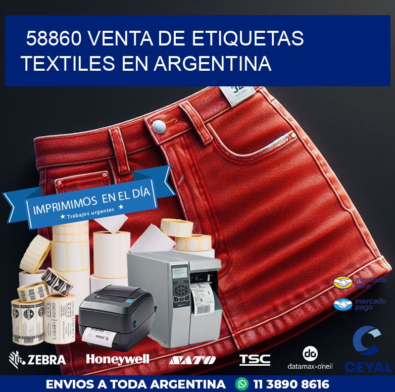 58860 VENTA DE ETIQUETAS TEXTILES EN ARGENTINA