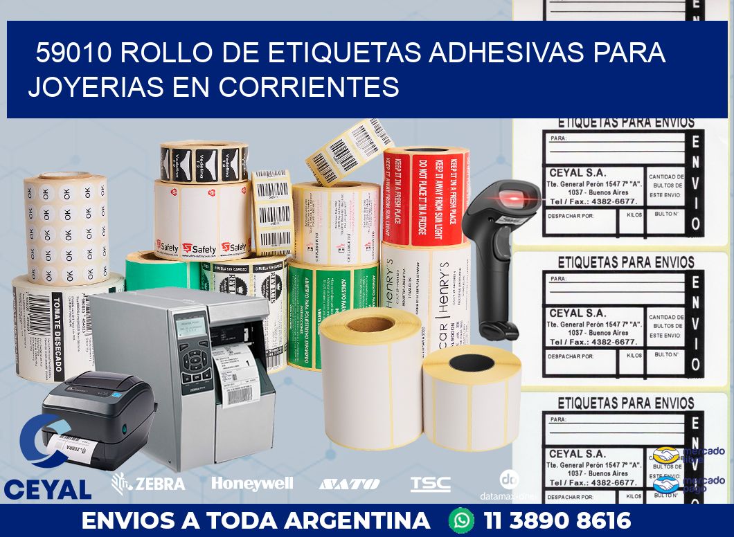 59010 ROLLO DE ETIQUETAS ADHESIVAS PARA JOYERIAS EN CORRIENTES