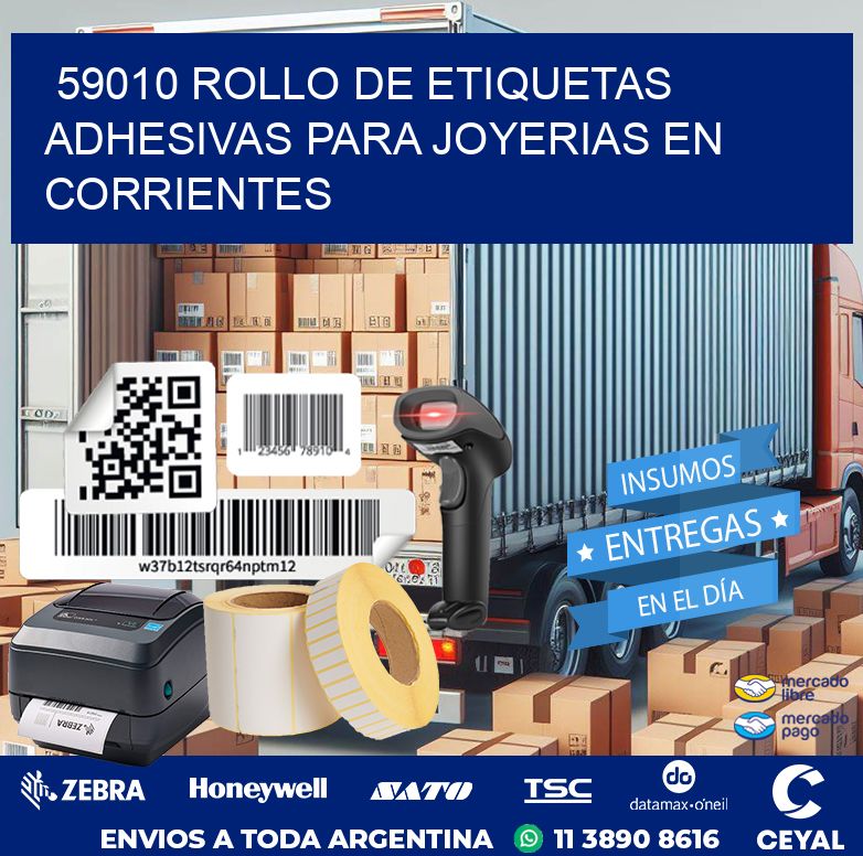 59010 ROLLO DE ETIQUETAS ADHESIVAS PARA JOYERIAS EN CORRIENTES