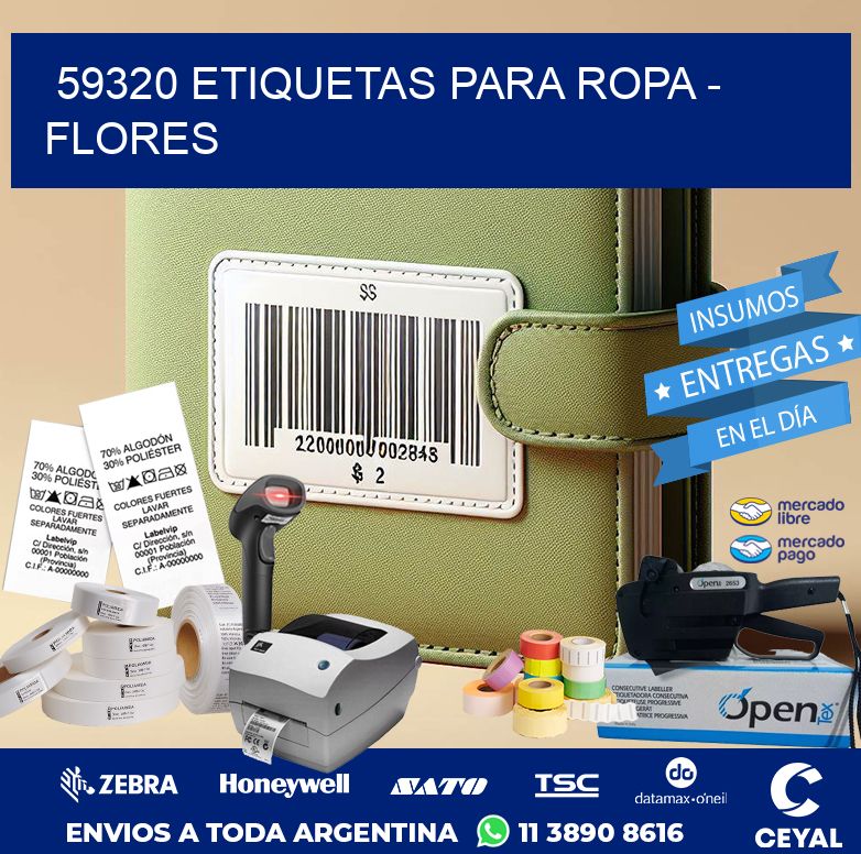 59320 ETIQUETAS PARA ROPA – FLORES