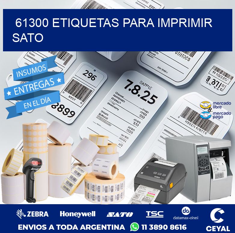 61300 ETIQUETAS PARA IMPRIMIR SATO