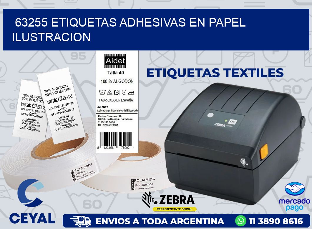 63255 ETIQUETAS ADHESIVAS EN PAPEL ILUSTRACION
