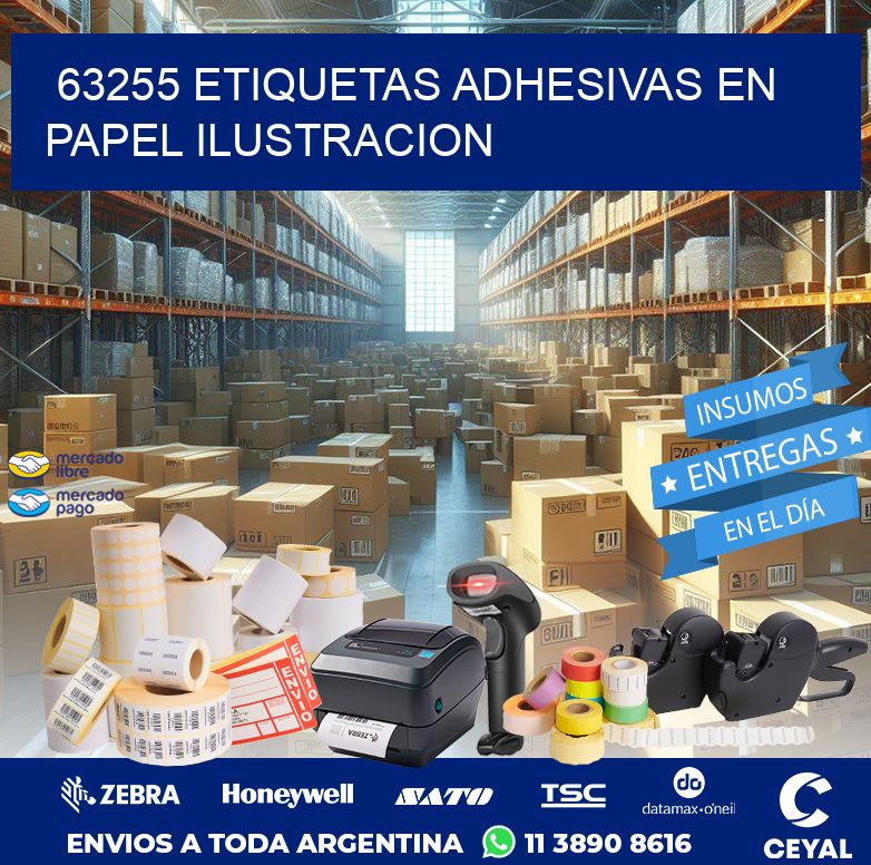 63255 ETIQUETAS ADHESIVAS EN PAPEL ILUSTRACION