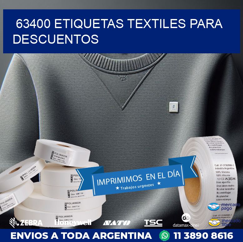 63400 ETIQUETAS TEXTILES PARA DESCUENTOS