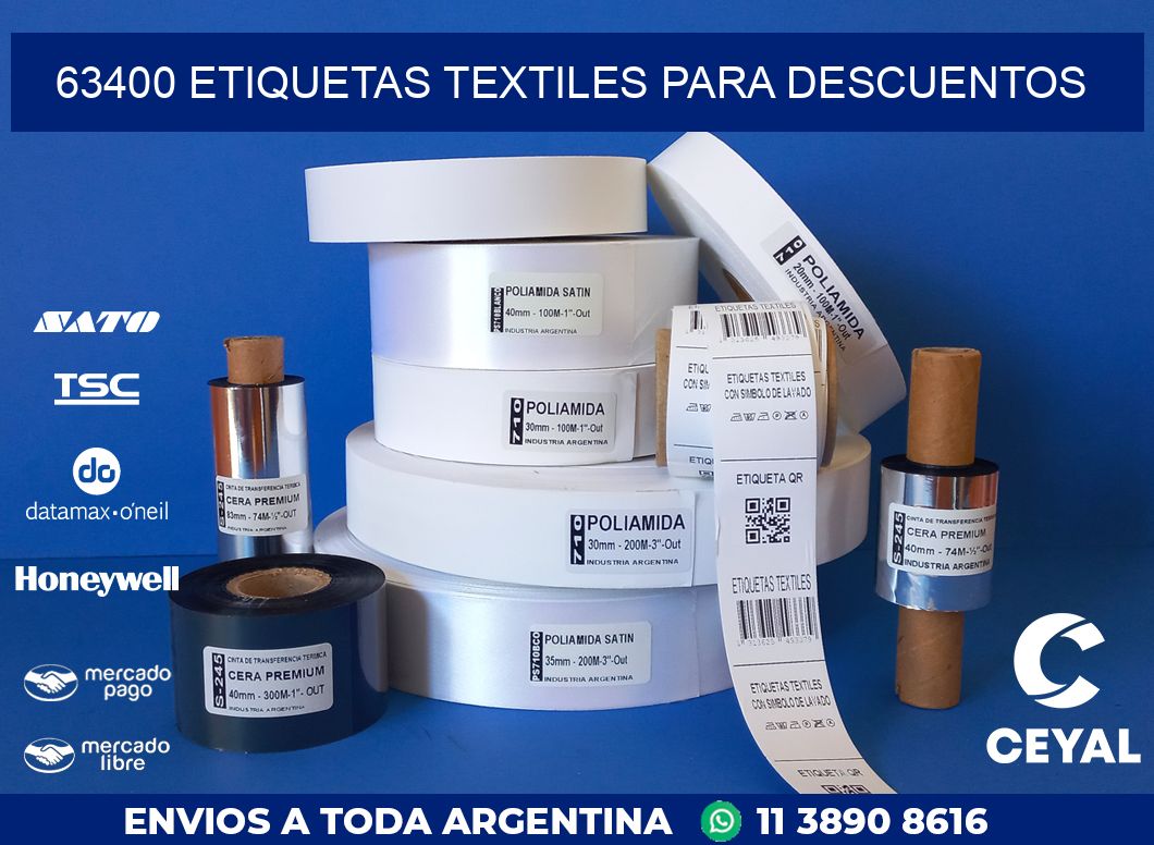 63400 ETIQUETAS TEXTILES PARA DESCUENTOS