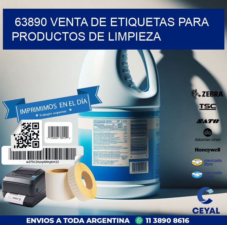 63890 VENTA DE ETIQUETAS PARA PRODUCTOS DE LIMPIEZA