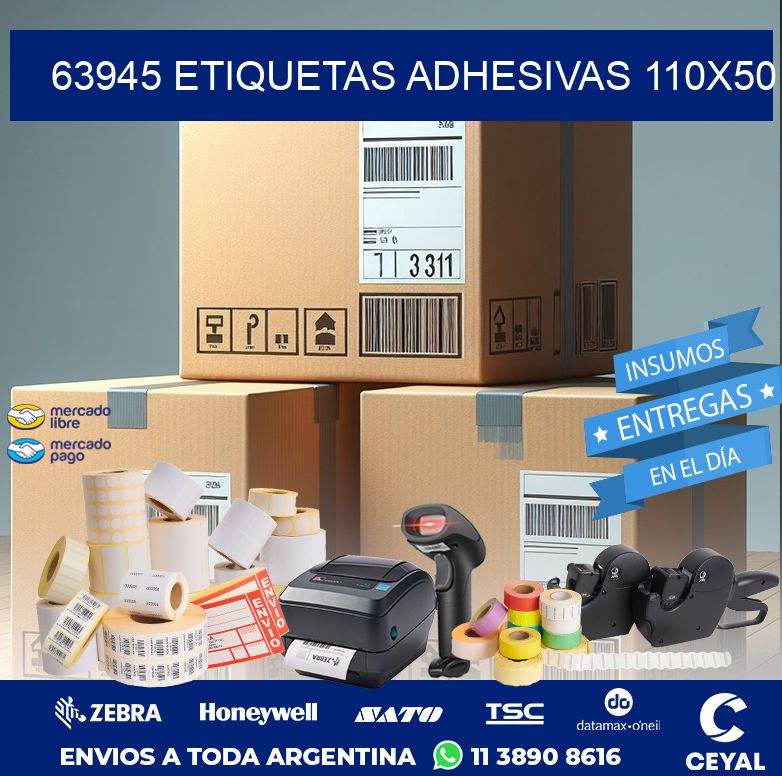 63945 ETIQUETAS ADHESIVAS 110X50