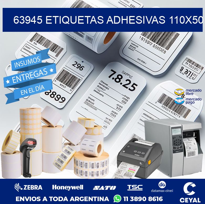 63945 ETIQUETAS ADHESIVAS 110X50