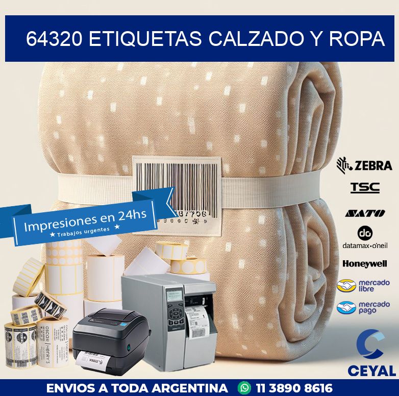 64320 ETIQUETAS CALZADO Y ROPA