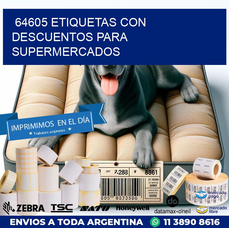 64605 ETIQUETAS CON DESCUENTOS PARA SUPERMERCADOS