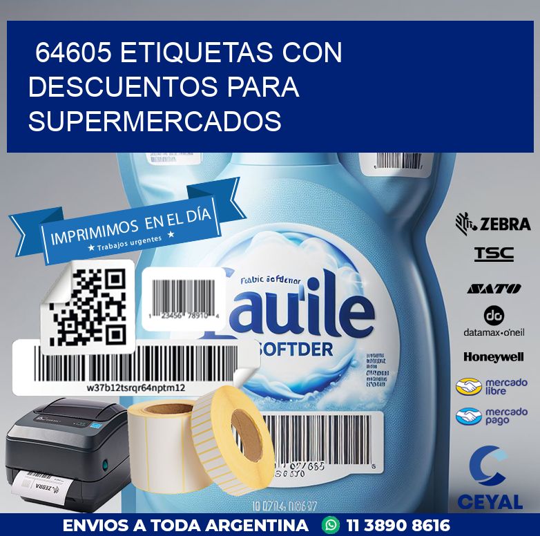 64605 ETIQUETAS CON DESCUENTOS PARA SUPERMERCADOS