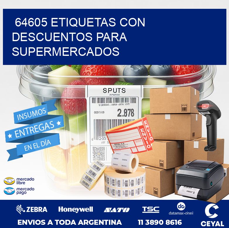 64605 ETIQUETAS CON DESCUENTOS PARA SUPERMERCADOS