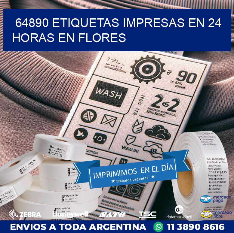 64890 ETIQUETAS IMPRESAS EN 24 HORAS EN FLORES