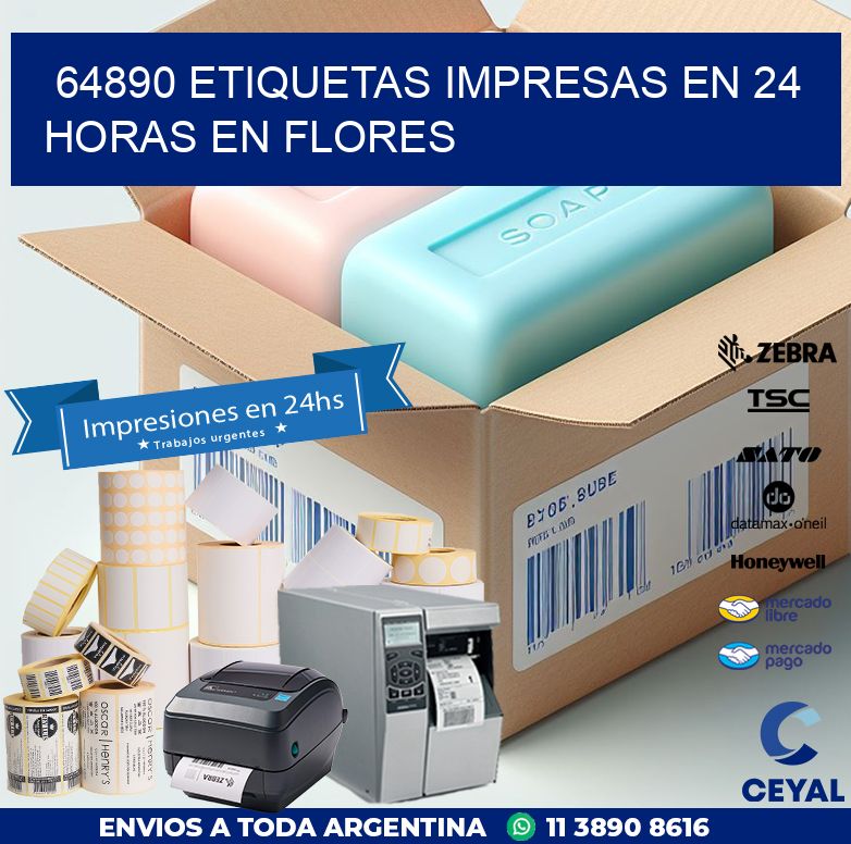 64890 ETIQUETAS IMPRESAS EN 24 HORAS EN FLORES