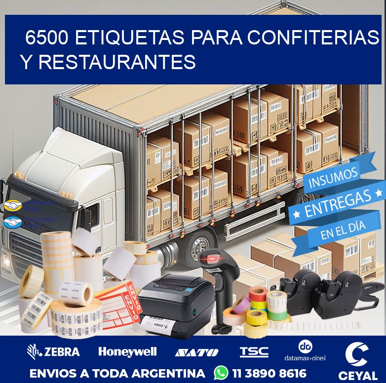 6500 ETIQUETAS PARA CONFITERIAS Y RESTAURANTES