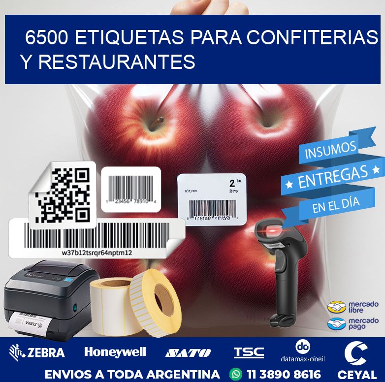 6500 ETIQUETAS PARA CONFITERIAS Y RESTAURANTES