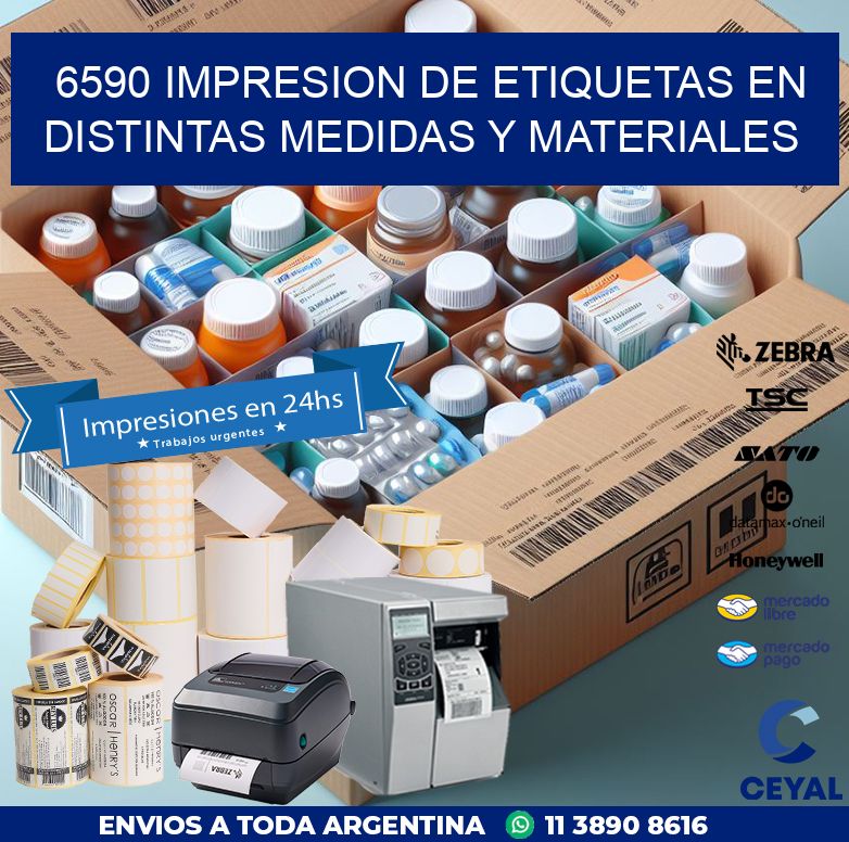 6590 IMPRESION DE ETIQUETAS EN DISTINTAS MEDIDAS Y MATERIALES
