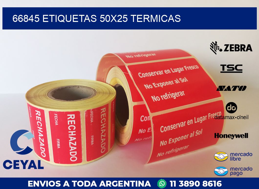 66845 ETIQUETAS 50X25 TERMICAS