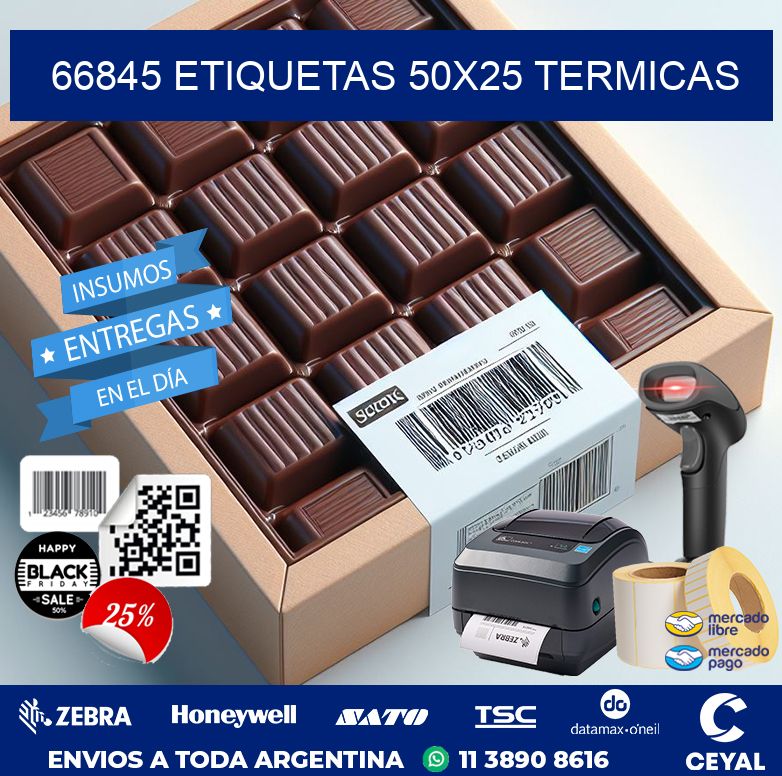 66845 ETIQUETAS 50X25 TERMICAS