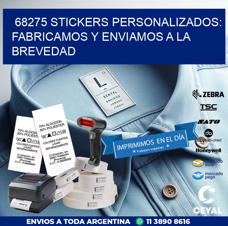 68275 STICKERS PERSONALIZADOS: FABRICAMOS Y ENVIAMOS A LA BREVEDAD