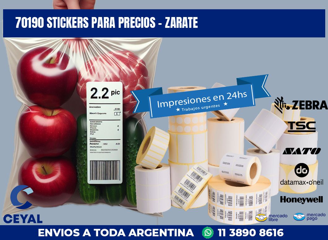 70190 STICKERS PARA PRECIOS - ZARATE