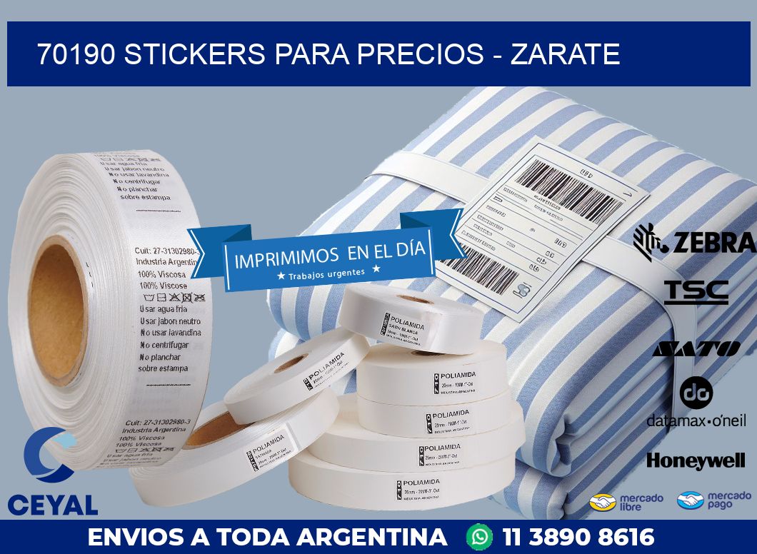 70190 STICKERS PARA PRECIOS – ZARATE