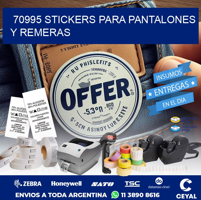 70995 STICKERS PARA PANTALONES Y REMERAS