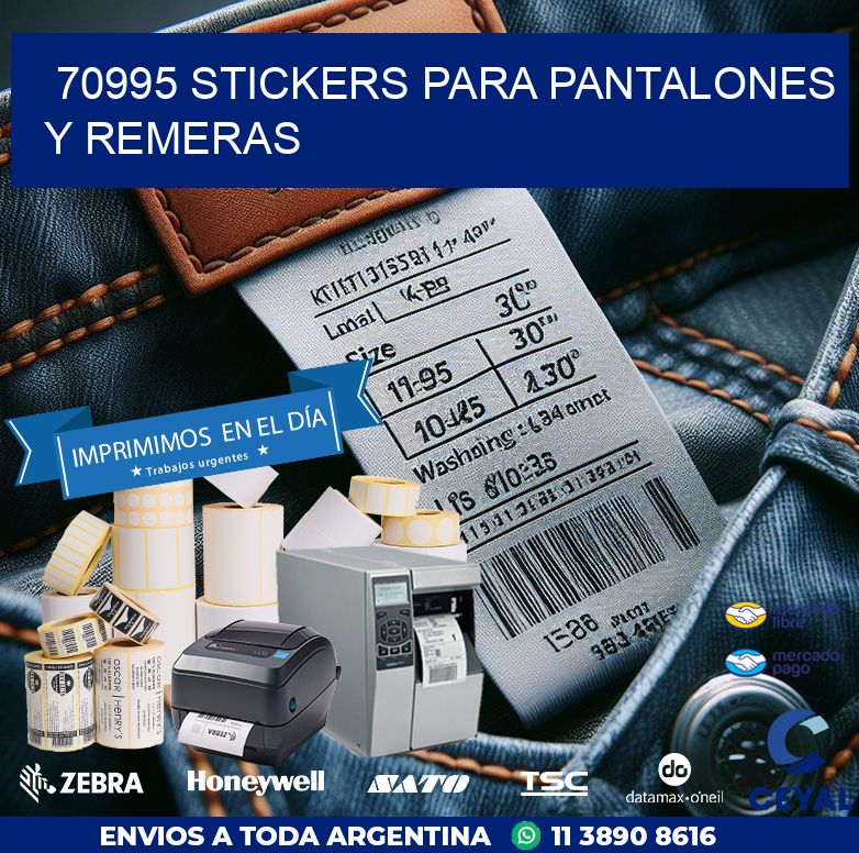 70995 STICKERS PARA PANTALONES Y REMERAS