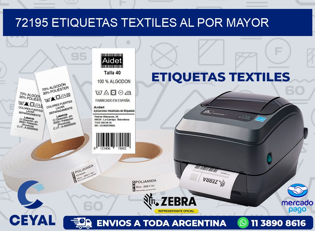 72195 ETIQUETAS TEXTILES AL POR MAYOR