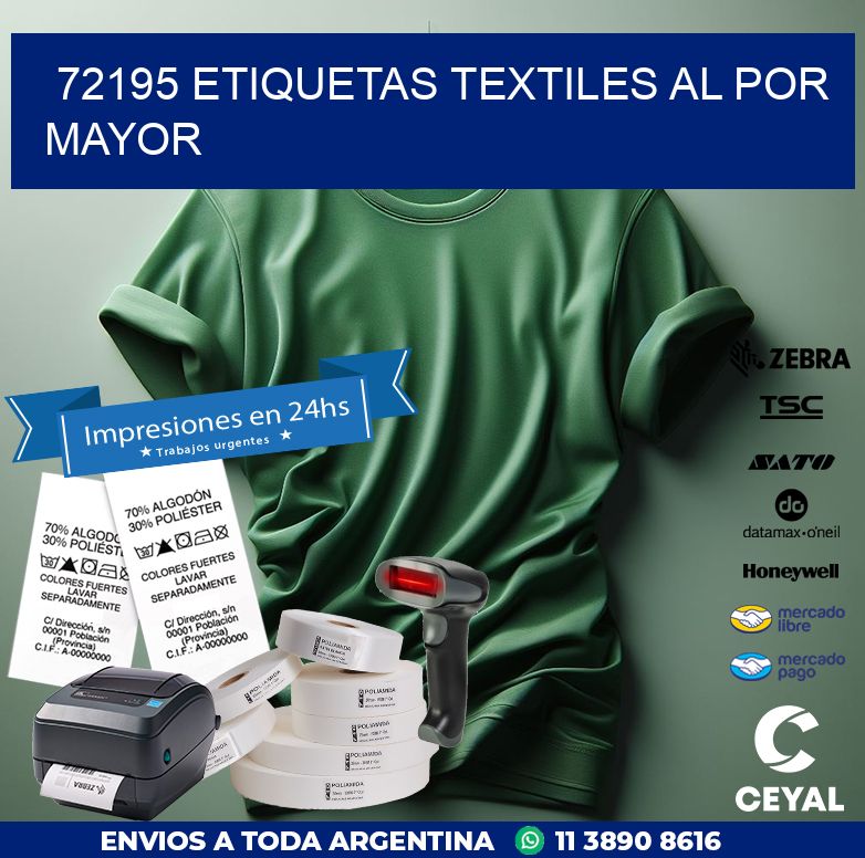 72195 ETIQUETAS TEXTILES AL POR MAYOR
