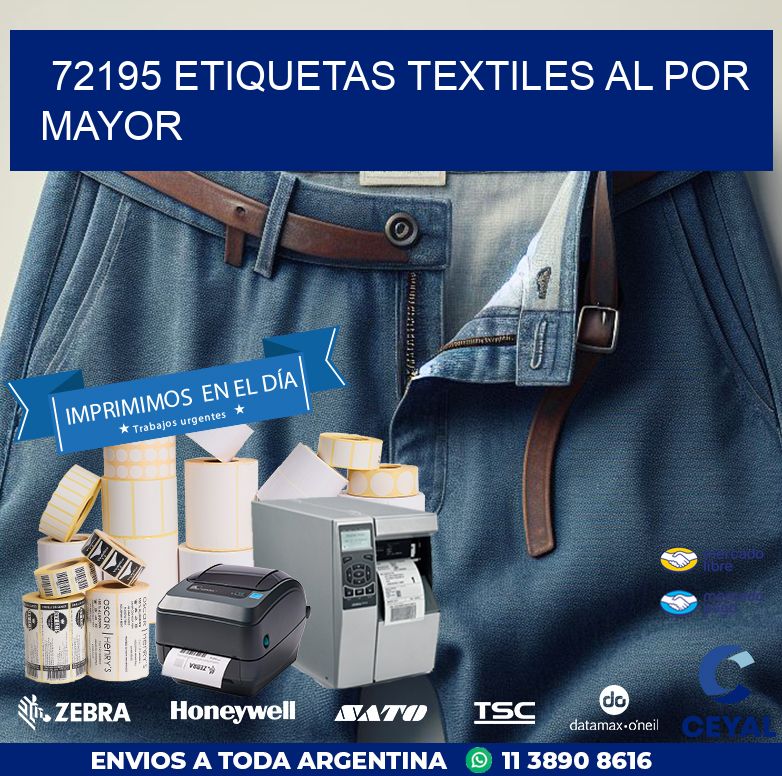 72195 ETIQUETAS TEXTILES AL POR MAYOR