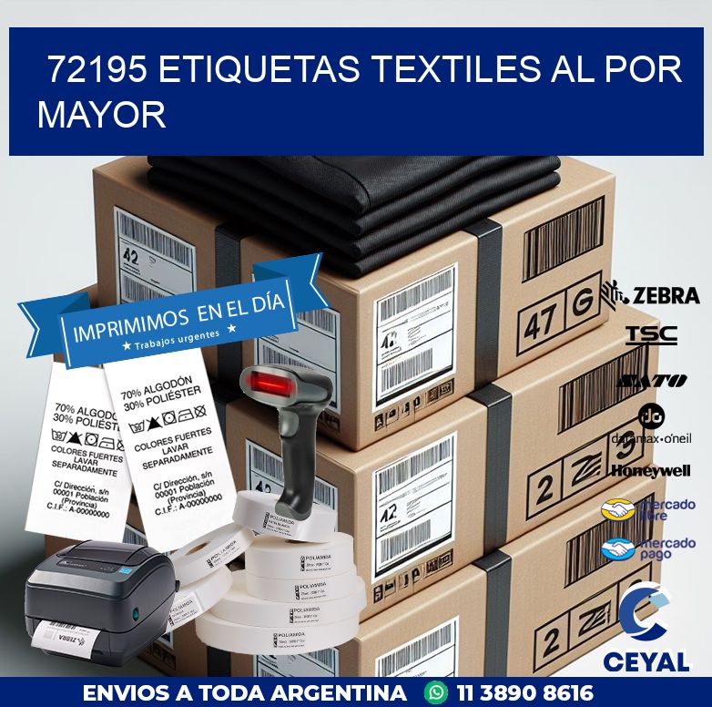 72195 ETIQUETAS TEXTILES AL POR MAYOR