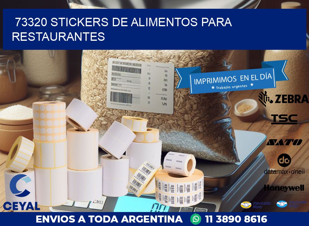 73320 STICKERS DE ALIMENTOS PARA RESTAURANTES
