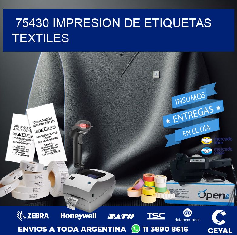 75430 IMPRESION DE ETIQUETAS TEXTILES