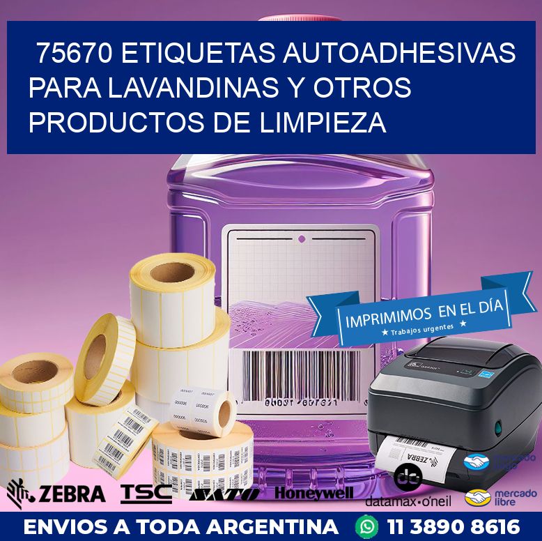 75670 ETIQUETAS AUTOADHESIVAS PARA LAVANDINAS Y OTROS PRODUCTOS DE LIMPIEZA