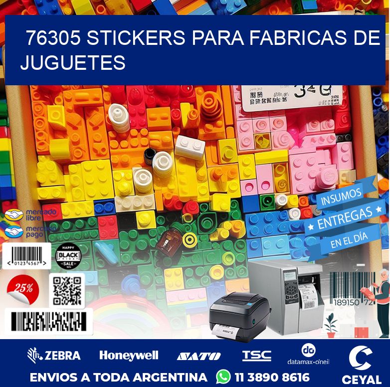 76305 STICKERS PARA FABRICAS DE JUGUETES