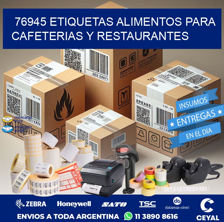 76945 ETIQUETAS ALIMENTOS PARA CAFETERIAS Y RESTAURANTES