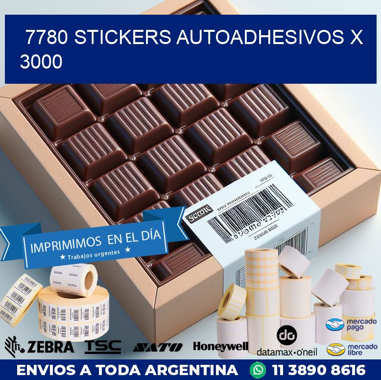 7780 STICKERS AUTOADHESIVOS X 3000