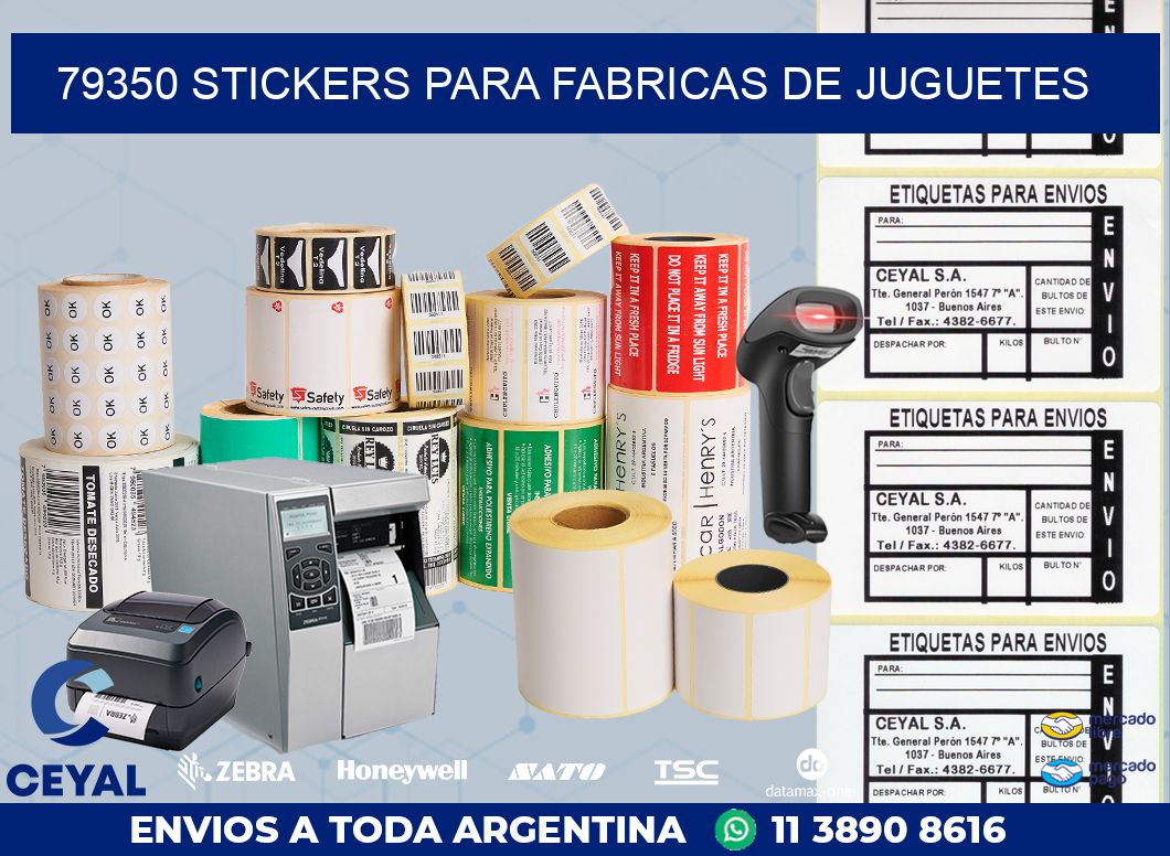 79350 STICKERS PARA FABRICAS DE JUGUETES
