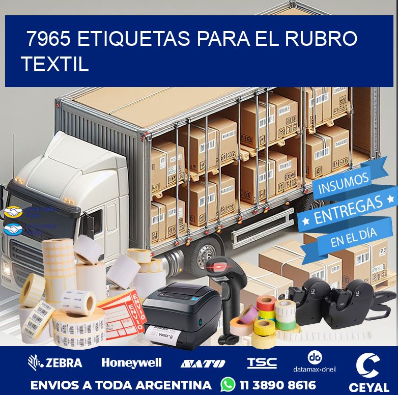 7965 ETIQUETAS PARA EL RUBRO TEXTIL