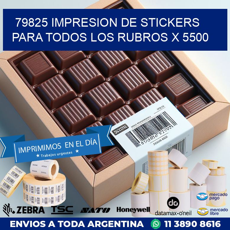 79825 IMPRESION DE STICKERS PARA TODOS LOS RUBROS X 5500
