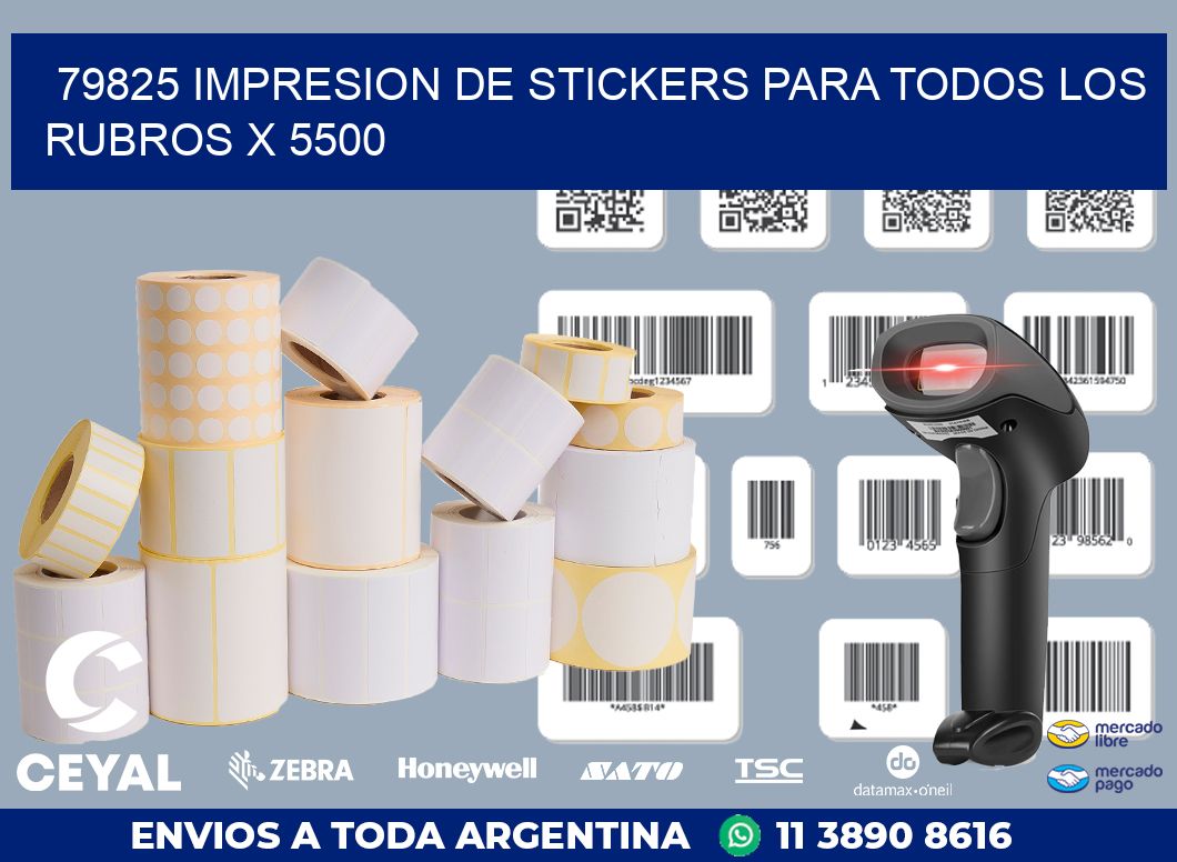 79825 IMPRESION DE STICKERS PARA TODOS LOS RUBROS X 5500
