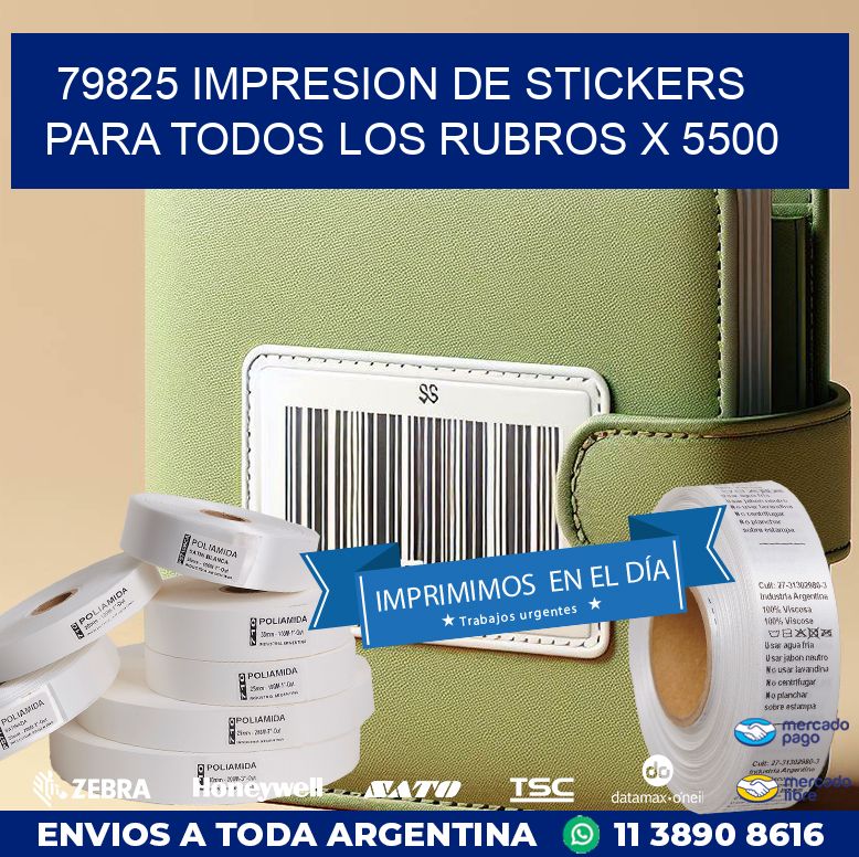 79825 IMPRESION DE STICKERS PARA TODOS LOS RUBROS X 5500