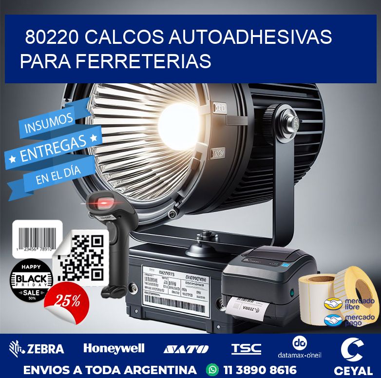 80220 CALCOS AUTOADHESIVAS PARA FERRETERIAS