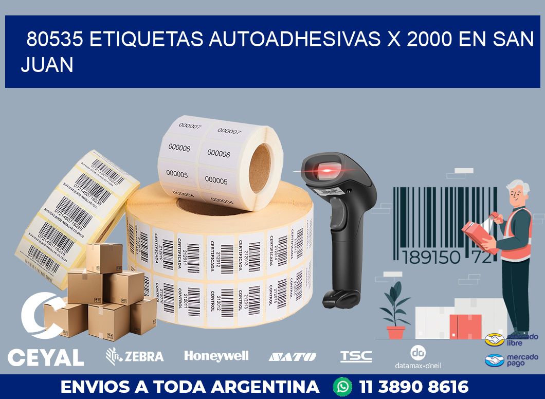 80535 ETIQUETAS AUTOADHESIVAS X 2000 EN SAN JUAN