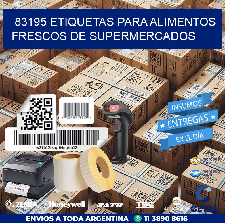83195 ETIQUETAS PARA ALIMENTOS FRESCOS DE SUPERMERCADOS